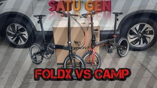 Sepeda lipat Foldx Xthree VS Camp Hazy [upl. by Llertnahs]