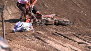 Samuli Aro crash at MX3 FINNISH GP 2011 [upl. by Orest]