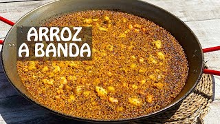 ARROZ A BANDA  autentica paella valenciana arroz seco con marisco [upl. by Beverley]