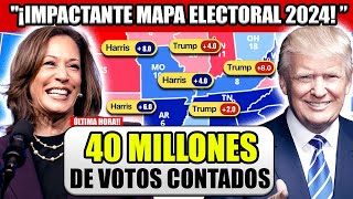 ¡¡¡INCREÍBLES RESULTADOS DE VOTACIÓN TEMPRANA ¡Impactante Mapa Electoral 2024 Kamala vs Trump [upl. by Bastian]