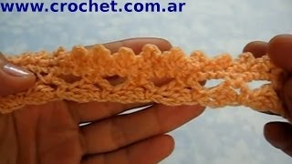 PUNTILLA en tejido crochet o ganchillo N° 10 tutorial paso a paso Moda a Crochet [upl. by Nohsad]