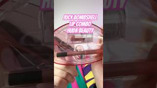 Jucy bombshell lip combo huda beauty 🩷✨ makeup hudabeauty lipcombo [upl. by Mozes]