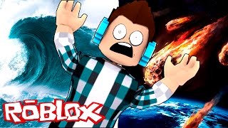 Roblox  TSUNAMI E METEOROS  Roblox Natural Disaster Survival [upl. by Gardy415]