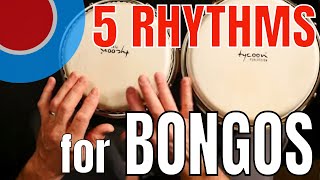 Five Rhythms for Bongos  Easy [upl. by Bein]