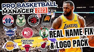 PBM23 Real Name Fix  How to get NBA amp EuroLeague teams logos amp player faces Pro Basketball Manager [upl. by Notlaw]