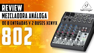 XENYX 802 Mezcladora premium con 8 entradas preamps XENYX [upl. by Atinreb]