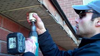 Cutting Holes For LED Recessed Soffit Lighting [upl. by Price]