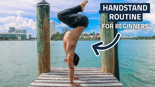 Daily Handstand Routine for Beginners Follow Along [upl. by Jaine]