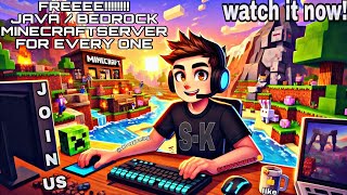 Free Minecraft JavaBedrock Server Hosting 2024 For AndroidPC  minecraftserver2024 skboygaming [upl. by Nemsaj]