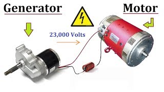 24V DC Motor to 220V Electric Generator 120W at Low RPM  Amazing Idea DIY [upl. by Annaor]