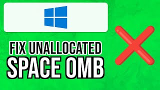 How to FIX UNALLOCATED SPACE 0MB ERROR While Reinstalling Windows 2024  System Drive Needs 52GB [upl. by Anawek981]