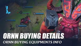 Ornn Buying Equipment Info  Wild Rift [upl. by Risley]