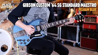 No TalkingJust Tones  Gibson Custom 64 SG Standard Pelham Blue Maestro VOS [upl. by Aicerg503]