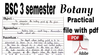 BSC 3 Semester Botany Practical file with pdf download [upl. by Ahsikel]