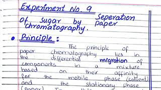 Seperation of Sugar by Paper Chromatography [upl. by Attaynek]