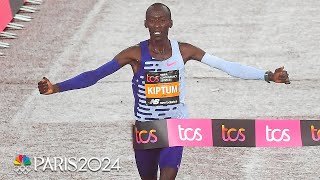 WORLD RECORD 23 year old phenom Kelvin Kiptum makes history at Chicago Marathon  NBC Sports [upl. by Erdei]