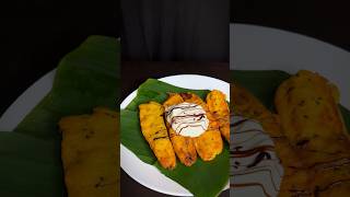 Tasty pazham pori with ice cream recipe malayalam malayalam cooking youtubefeed shortfeed food [upl. by Hairom732]