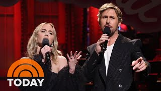 Ryan Gosling Emily Blunt put spin on ‘All Too Well’ for ‘SNL’ [upl. by Annaihr499]