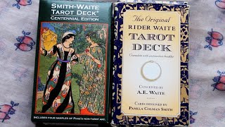 Deck comparison Centennial versus Original Rider Waite Smith [upl. by Benton]