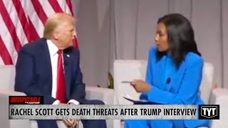 Rachel Scott Faces Death Threats After Confronting Trump At Black Journalism Event [upl. by Einalam870]