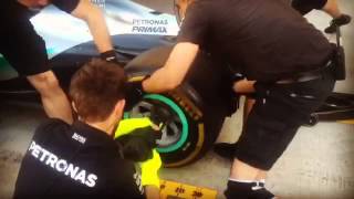 F1 pitstop practice clip from 2015 testing [upl. by Hait]