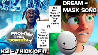 KSI Thick Of It 🥶 VS Dream Mask Song 🎭 [upl. by Anirdna888]