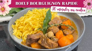 BOEUF BOURGUIGNON EXPRESS AU COOKEO EN 30 MIN  SANS ALCOOL [upl. by Foss935]