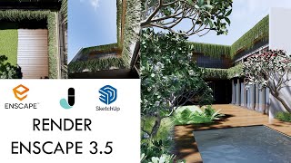 ENSCAPE REALISTIC RENDER SETTING EXTERIOR 17  ENSCAPE 35 [upl. by Anuaik]