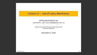 ECE 459 Lecture 10 Reentrancy [upl. by Otrebla645]