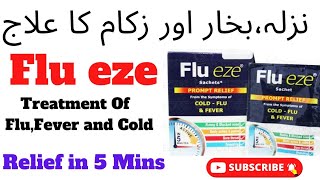 Flueze Sachet Uses In UrduHindi  Common Cold Fever Treatment  Sore Throat Treatment  Farman KMU [upl. by Lajib794]