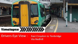 Drivers Eye View Cab Ride  East Croydon to Tonbridge via Redhill and Edenbridge [upl. by Ilrak]