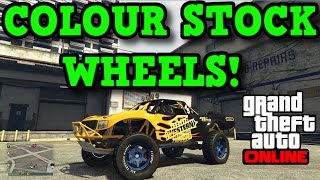 Gta 5 Online HOW TO PAINT STOCK RIMS  Change Any Stock Rim Colour [upl. by Anitnelav]