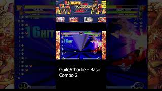 MVC2 Marvel vs Capcom 2 GuileCharlie Basic Combo 2 [upl. by Eltsirc]