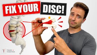 FIX YOUR DISC Bulging Disc Lower Back Exercises For Pain Relief [upl. by Luke]