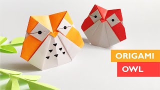 Easy Origami OWL  Origami Animals [upl. by Eseerahs305]