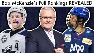 Bob McKenzies Full 2020 Draft Rankings REVEALED NHL Mock Draft LafreniereStutzle Prospect Talk [upl. by Artie]