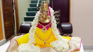 How to make simple varalaksmi vratham kalasham at home sareedraping decoration [upl. by Pence621]