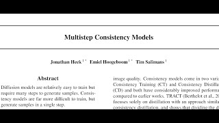 Multistep Consistency Models [upl. by Ramon]