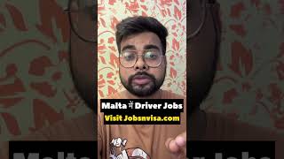 Driver Jobs in Malta  Malta Free work permit 2023  Public Engine [upl. by Aneis]