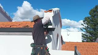 extending gutter to divert excess water off a balcony [upl. by Milli]