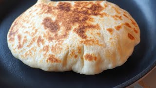 【cc】Naan Bread Recipe  EASY  Without Tandoor  No Oven [upl. by Ozkum]