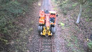 Rail Excavator and Trailer [upl. by Leacock605]