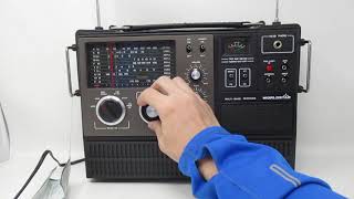 Worldstar Radio Vintage Model MG6000 CB AMFM Shortwave Weather Multi Band Receiver Product Test [upl. by Nevetse]