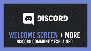 Discord How to get a Welcome Screen Announcements  More  Discord Communities [upl. by Adeuga]