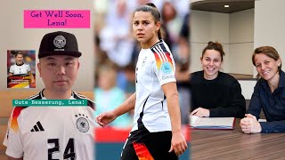 Gute Besserung Lena Oberdorf DFB Frauen Team beim Olympia 2024 in Paris [upl. by Sleinad]