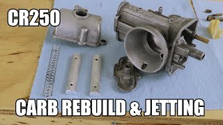 CR250 Supermoto Part 9 Carburetor Rebuild amp Jetting [upl. by Assertal177]