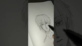 Drawing anime face 😳 in 10sec animeeasywaytodrawviraldrawing art10secondshorts [upl. by Modeerf]