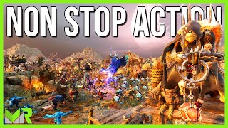 NON STOP ACTION  Realms of Ruin  Orruk vs Tzeentch PVP Gameplay  1vs1  No Commentary [upl. by Corrine]