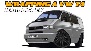 Wrapping a Vw t4 nardo grey colaboration with DudeStuff [upl. by Clyve499]