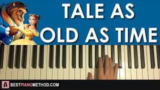 HOW TO PLAY  Beauty And The Beast  Tale As Old As Time Piano Tutorial Lesson [upl. by Lednahs]